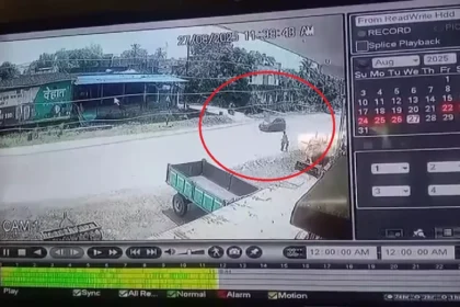 1280x720 2524710 dhamtari a youth was hit cctv footage gujra village raipur road