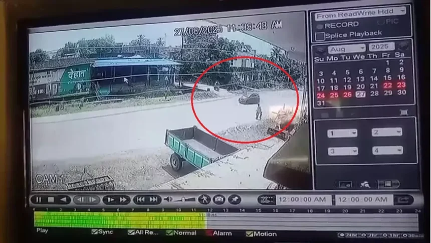 1280x720 2524710 dhamtari a youth was hit cctv footage gujra village raipur road