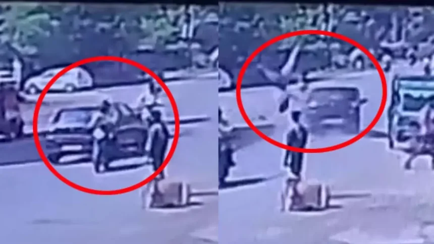 1280x720 2531225 motorcyclist being thrown into air after being hit by car