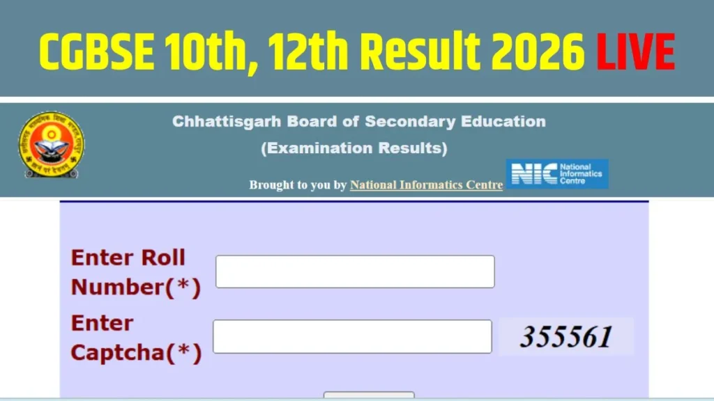 CGBSE 10th 12th Result 2026 LIVE