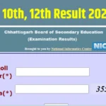 CGBSE 10th 12th Result 2026 LIVE