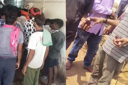 Crowd of liquor lovers gathered outside the shop 1776844209